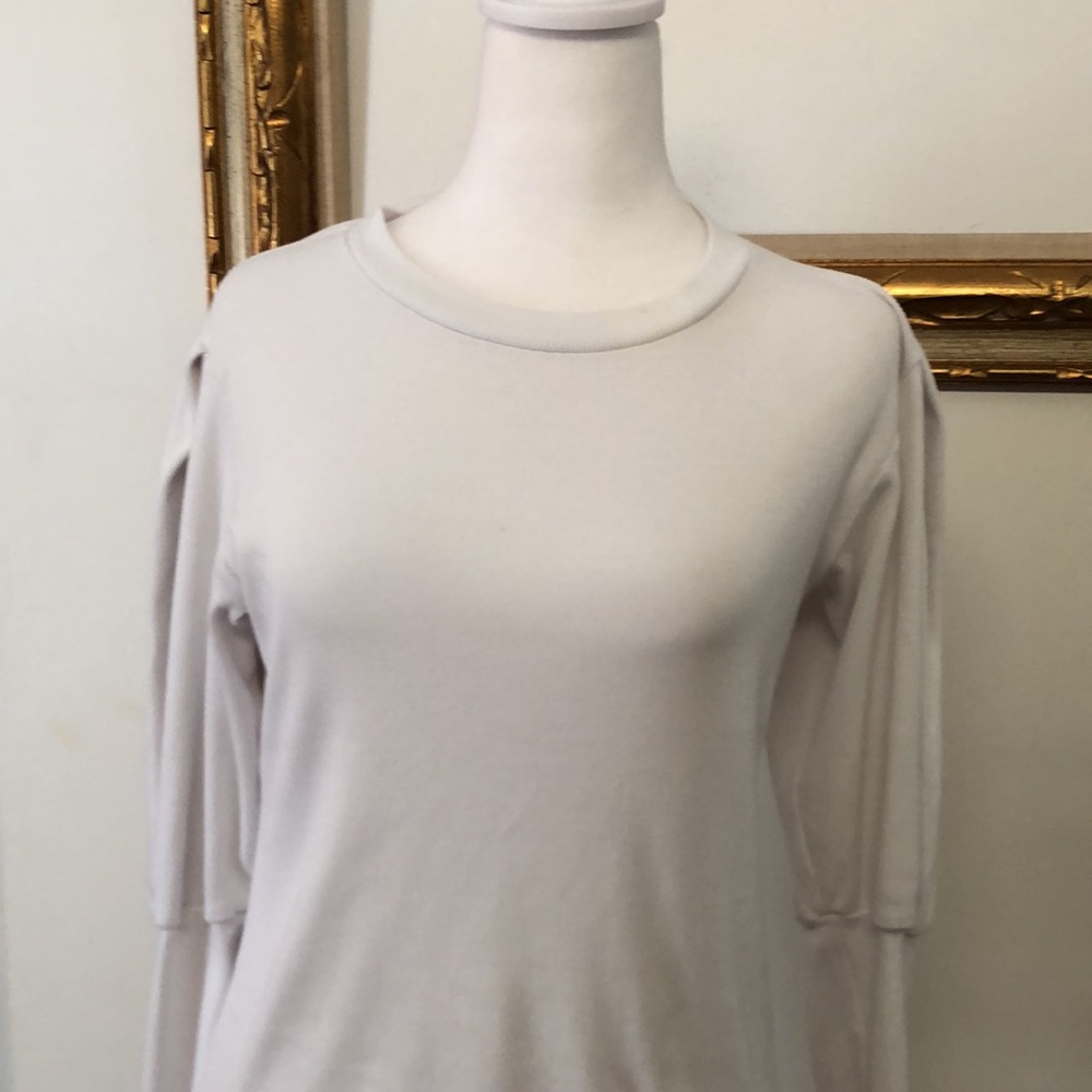 Veronica Beards Jeans white long sleeve, Sz M - Picture 7 of 13